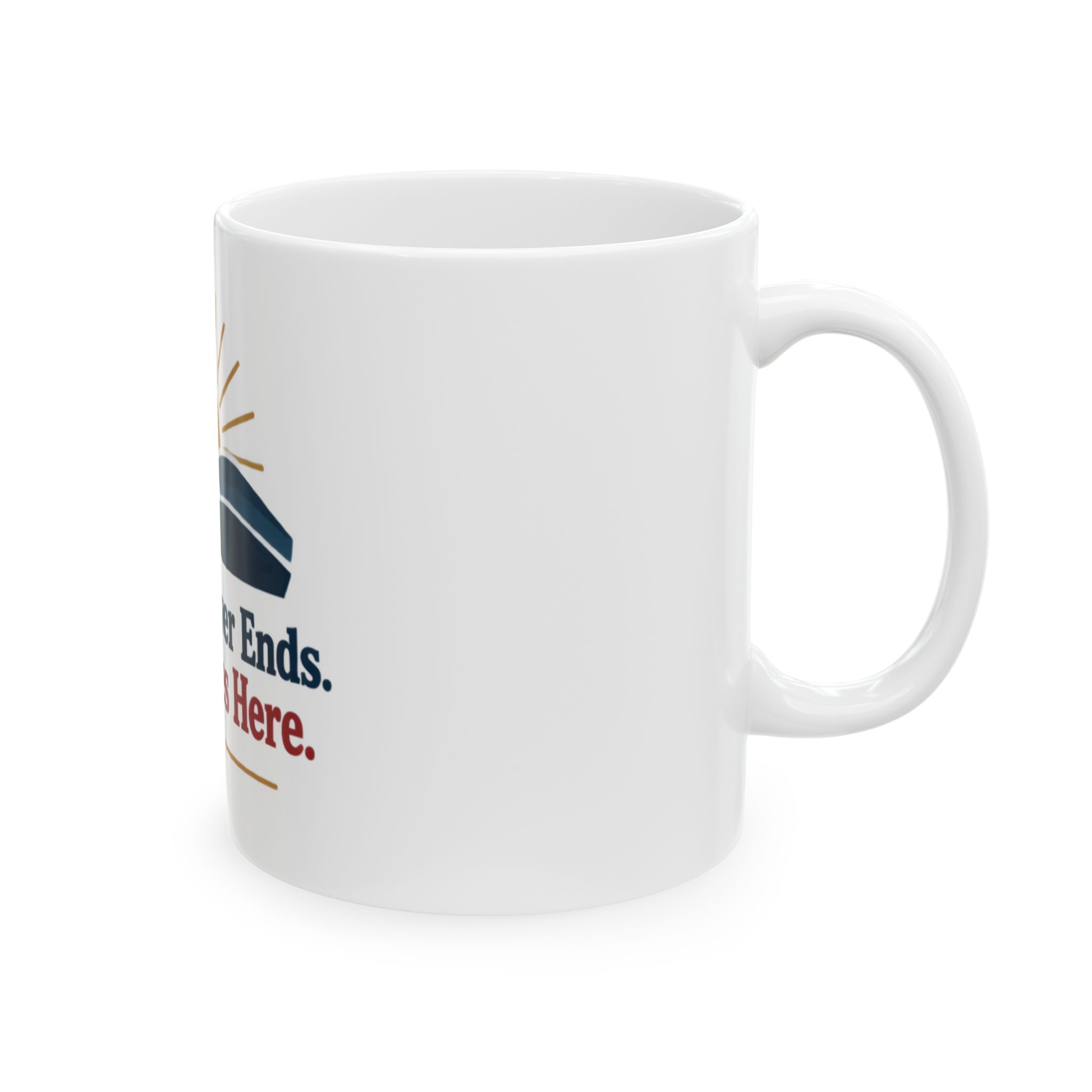 Service Never Ends Hope Lives Here Ceramic Mug, (11oz, 15oz) - Image 2