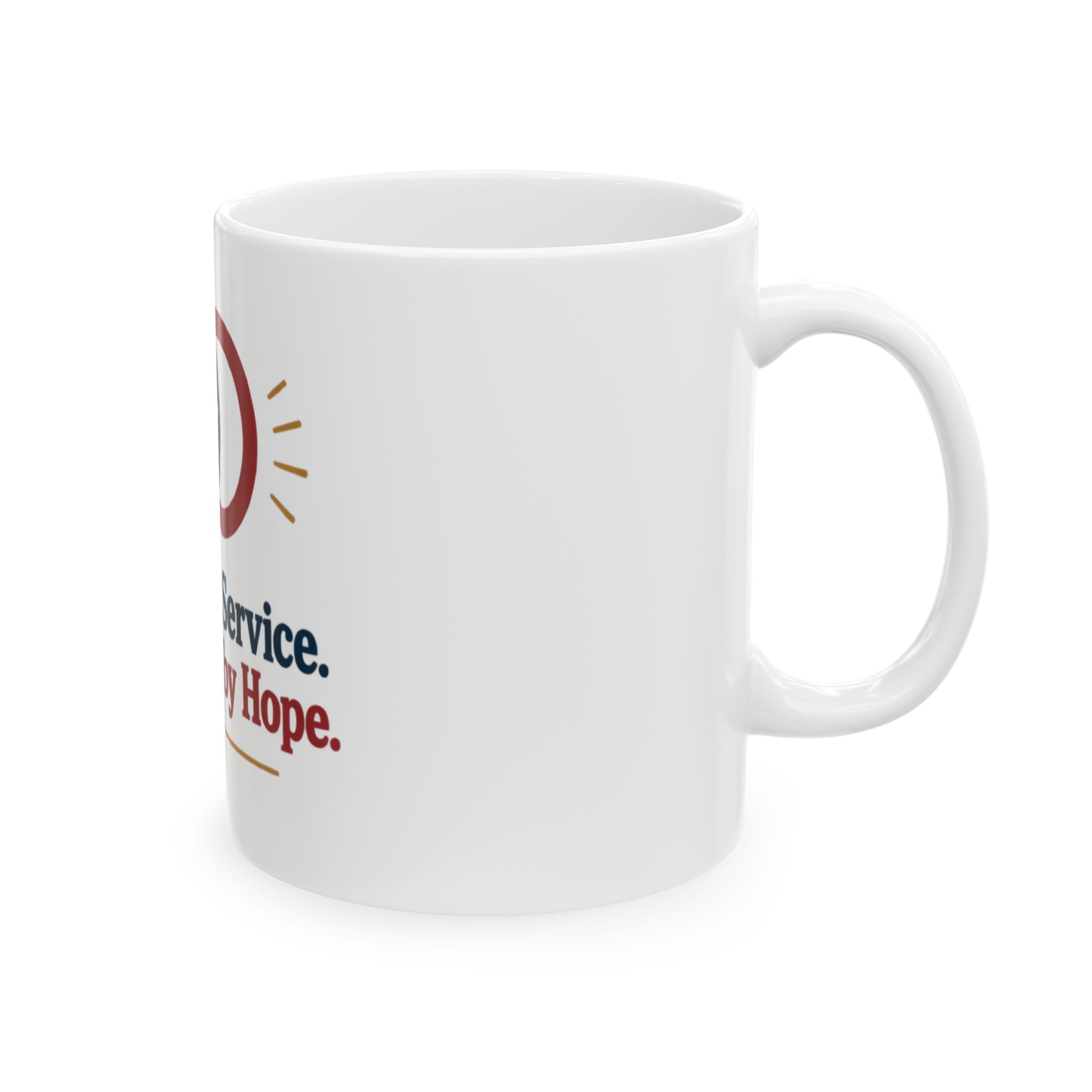 United by Service, Connected by Hope Ceramic Mug, (11oz, 15oz) - Image 2